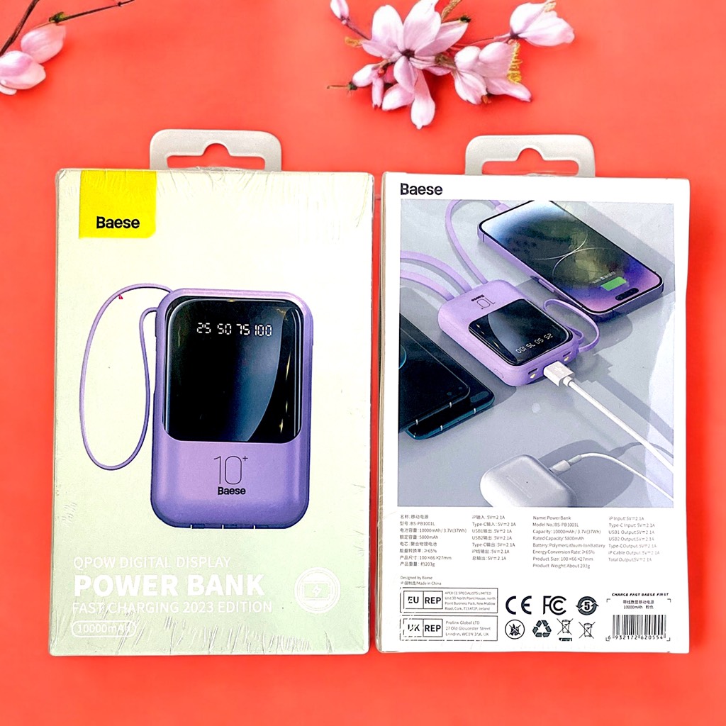 Sạc dự phòng Baese 10w kèm dây sạc