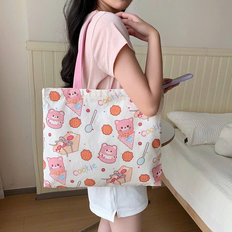 13.16 Túi vải canvas 1 lớp có khóa 40x34cm