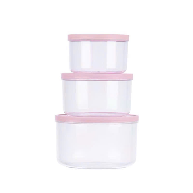 S4. Bộ 3 hộp thực phẩm tròn Hokori Việt Nhật 6528