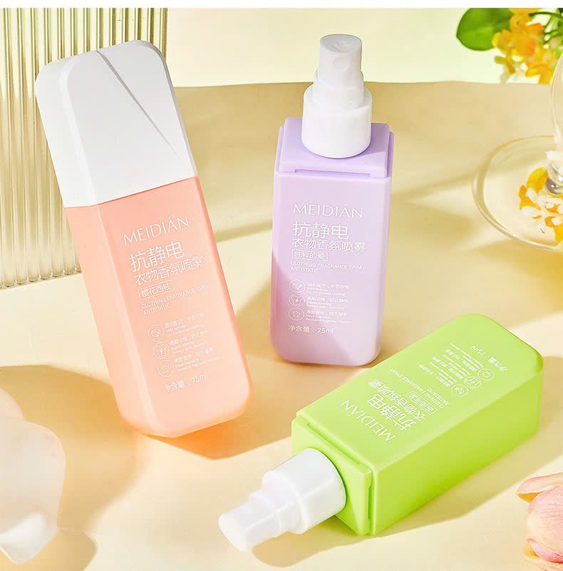 Xịt thơm quần áo khử mùi, kháng khuẩn lâu dài Meidian 75ml