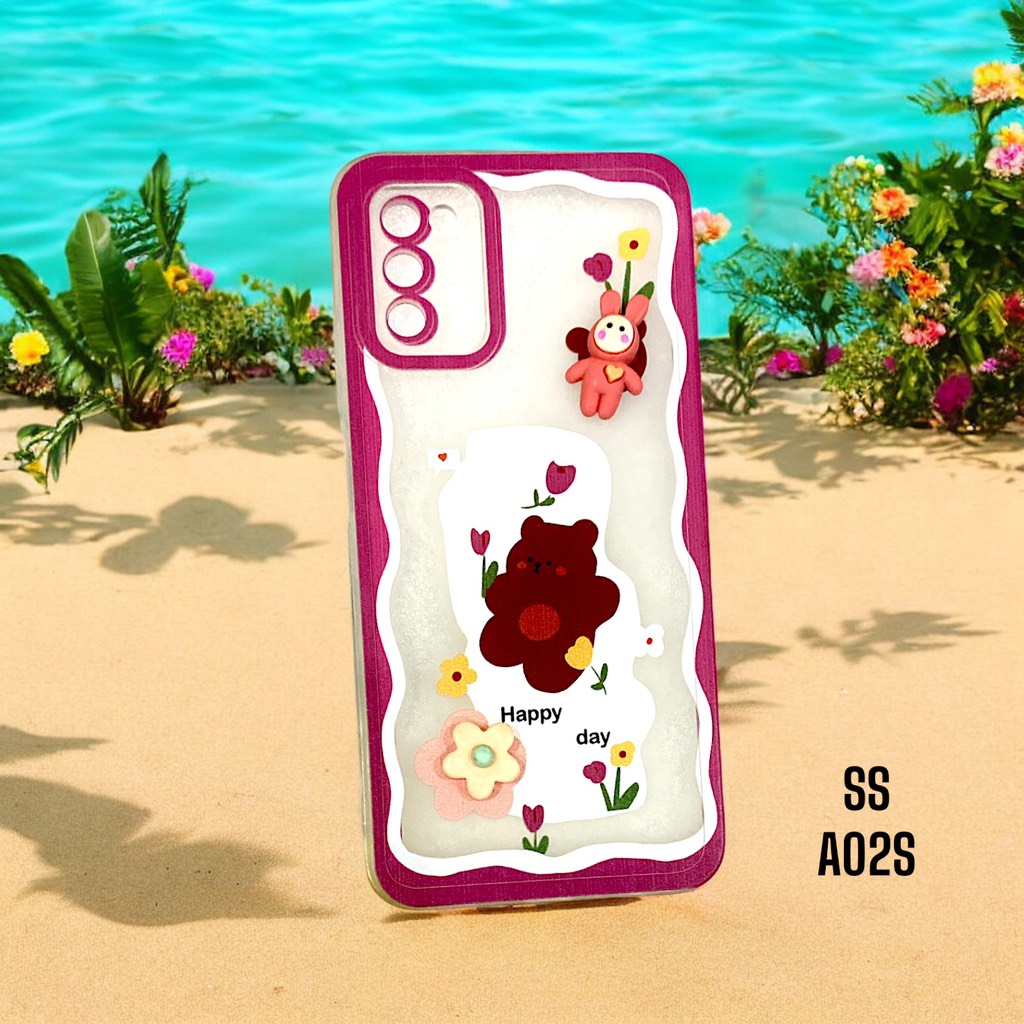 Ốp Lưng Điện Thoại HAAPY DAY Gấu, Thỏ Lạc Giữa Rừng Hoa Siêu Hot