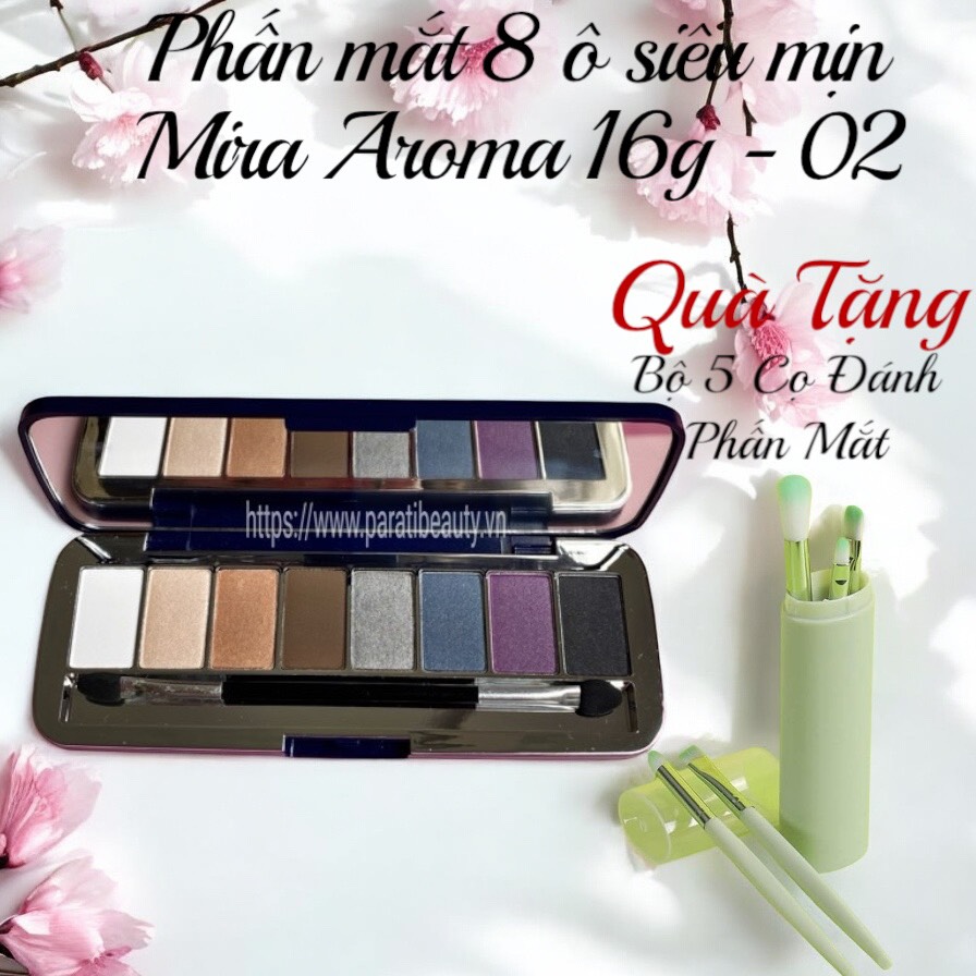 Phấn Mắt Mira Aroma Siêu Mịn 8 Ô 16g