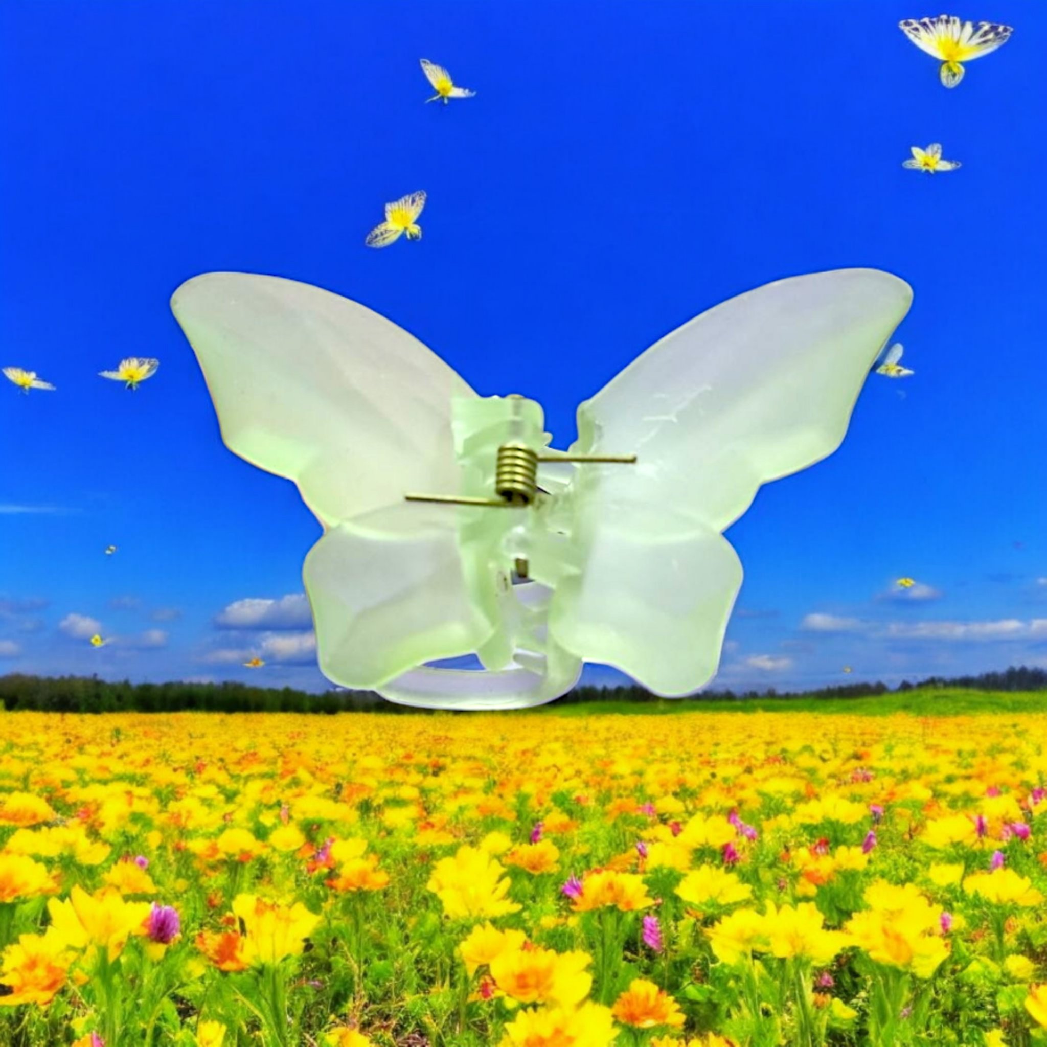 Kẹp bướm nhựa nhám 9x4x3cm