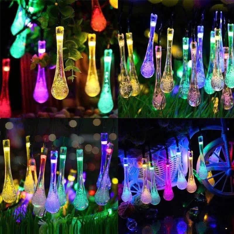 TST Dây đèn led hình giọt nước nhiều màu