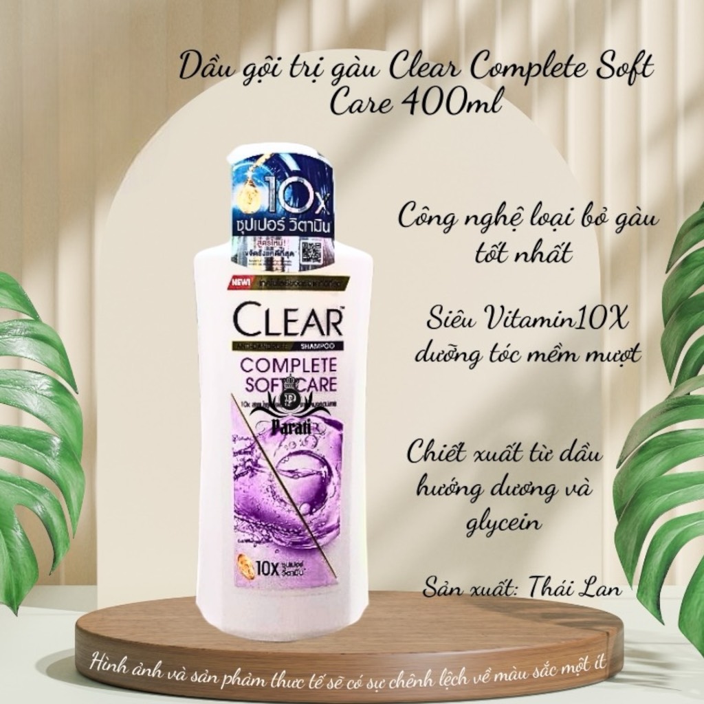 Dầu gội trị gàu, dưỡng mềm tóc Clear Anti-Dandruff Shampoo 400ml
