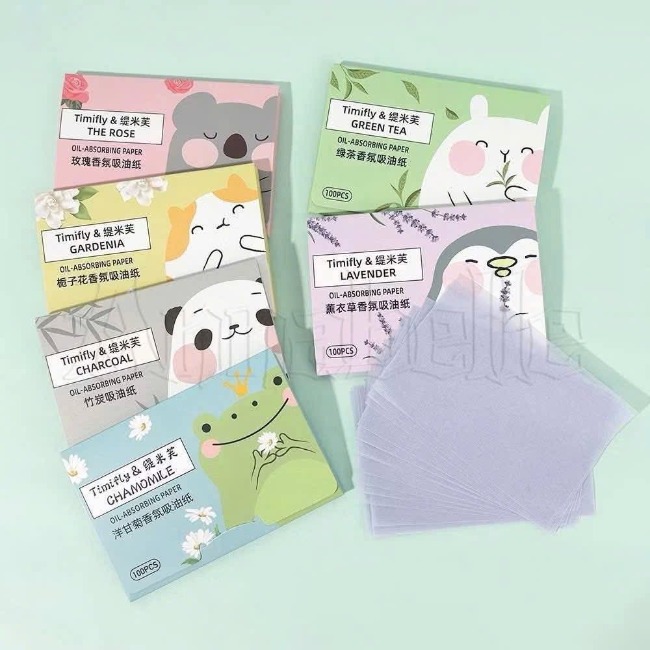 Bịch 100 tờ giấy thấm dầu nhiều mùi hương (6x9cm)x100 tờ