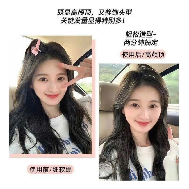 Kẹp phồng tóc tự dính màu pastel xinh xắn dễ thương (ngẫu nhiên)-1 cái