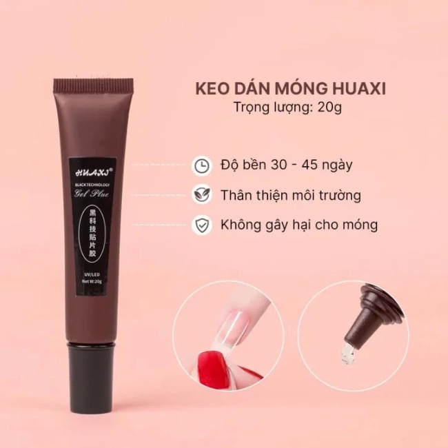 Gel dán móng up, định hình nail, đính đá chuyên dụng Huaxi chính hãng 20g