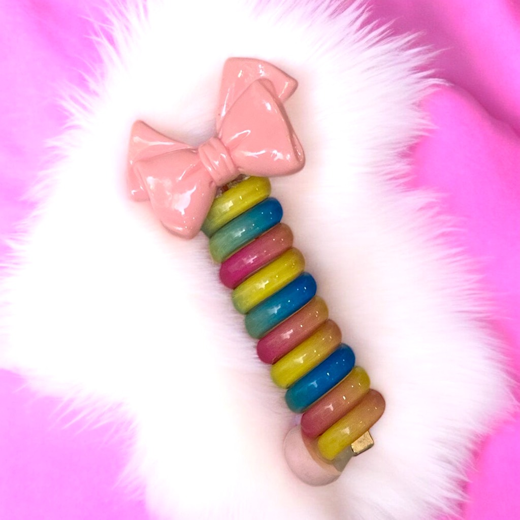 Dây cột tóc lò xo gắn charm