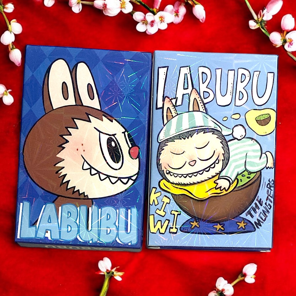 Hộp 30 thẻ lomo hai mặt laserr hình Labubu