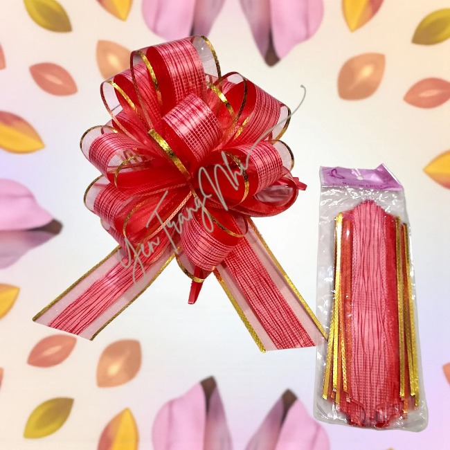 Nơ Rút Hình Bông Hoa Cẩm Tú Cầu 17x5cm (đường kính bông hoa 15-17cm)