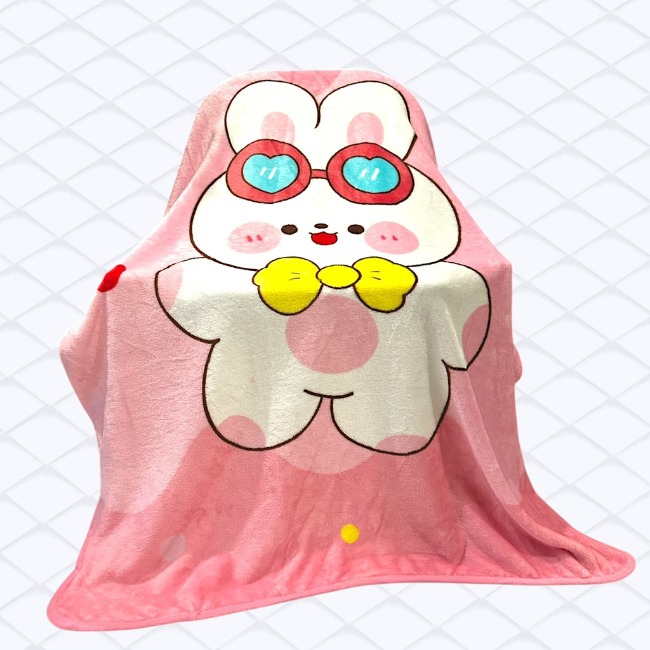 Chăn/Mềm nhung tuyết hoạ tiết hoạt hình dễ thương 100x140cm