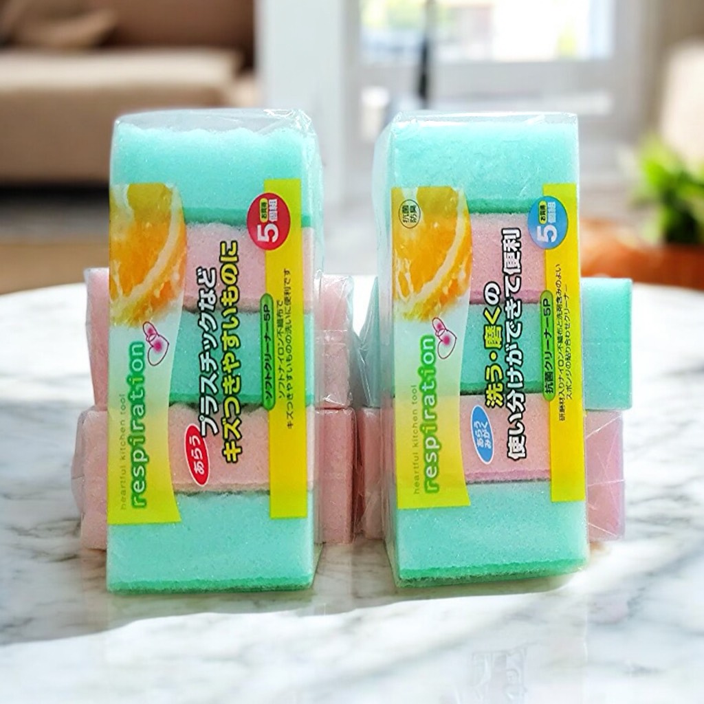 Set  5 Miếng Xốp Rửa Chén Tạo Bọt