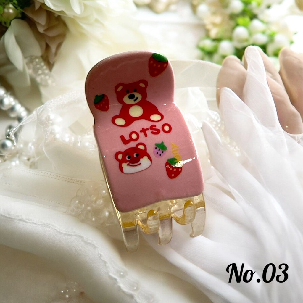 T1.Kẹp Càng Cua 5 Răng Cao Cấp Nhiều Họa Tiết Dễ Thương