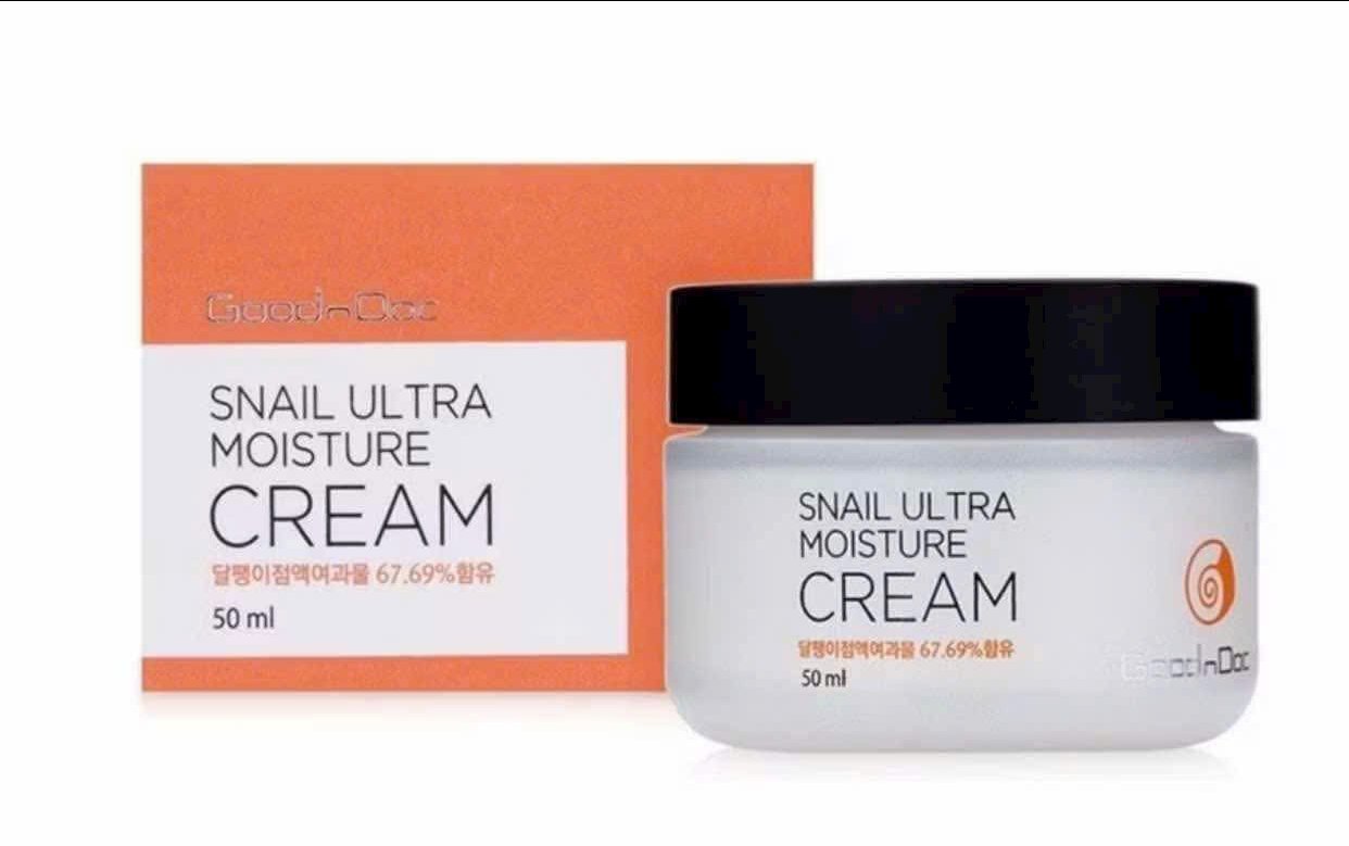 {S-T}Kem dưỡng ốc sên GoodnDoc Snail Ultra Moisture Cream Hàn Quốc 50ml