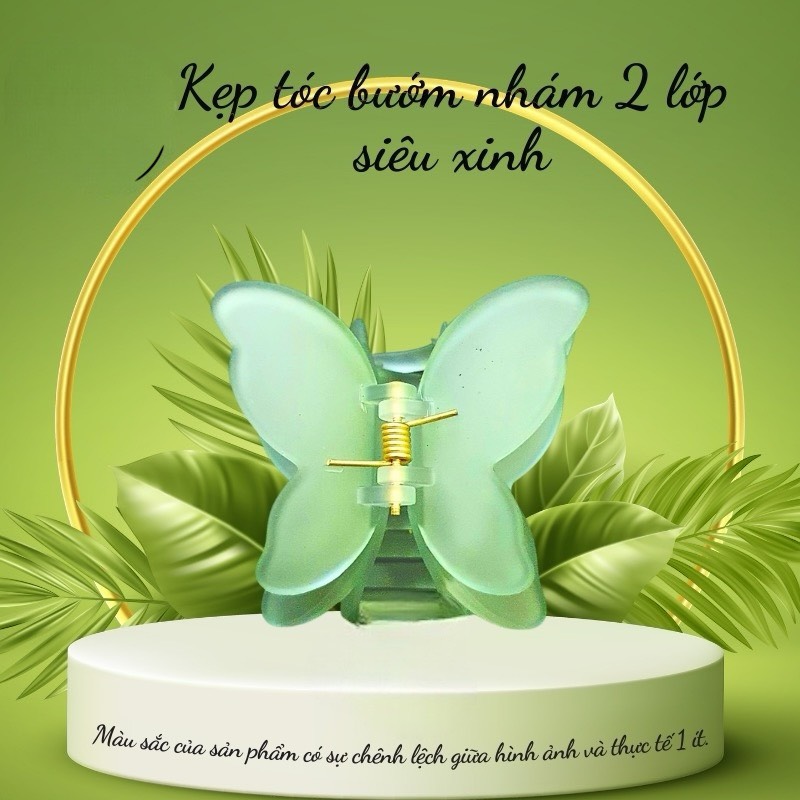 Kẹp bướm nhám 2 lớp nhiều màu