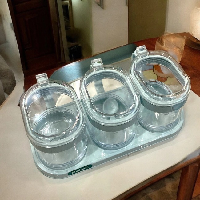 Bộ 3 hũ gia vị Hokori Việt Nhật 2936 (27x15x11cm)
