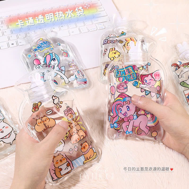 Túi chườm nóng, lạnh trong suốt họa tiết hoạt hình  18,5*11,3cm
