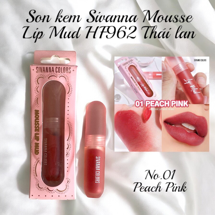 Son kem Sivanna Mousse Lip Mud HF962 Thái lan