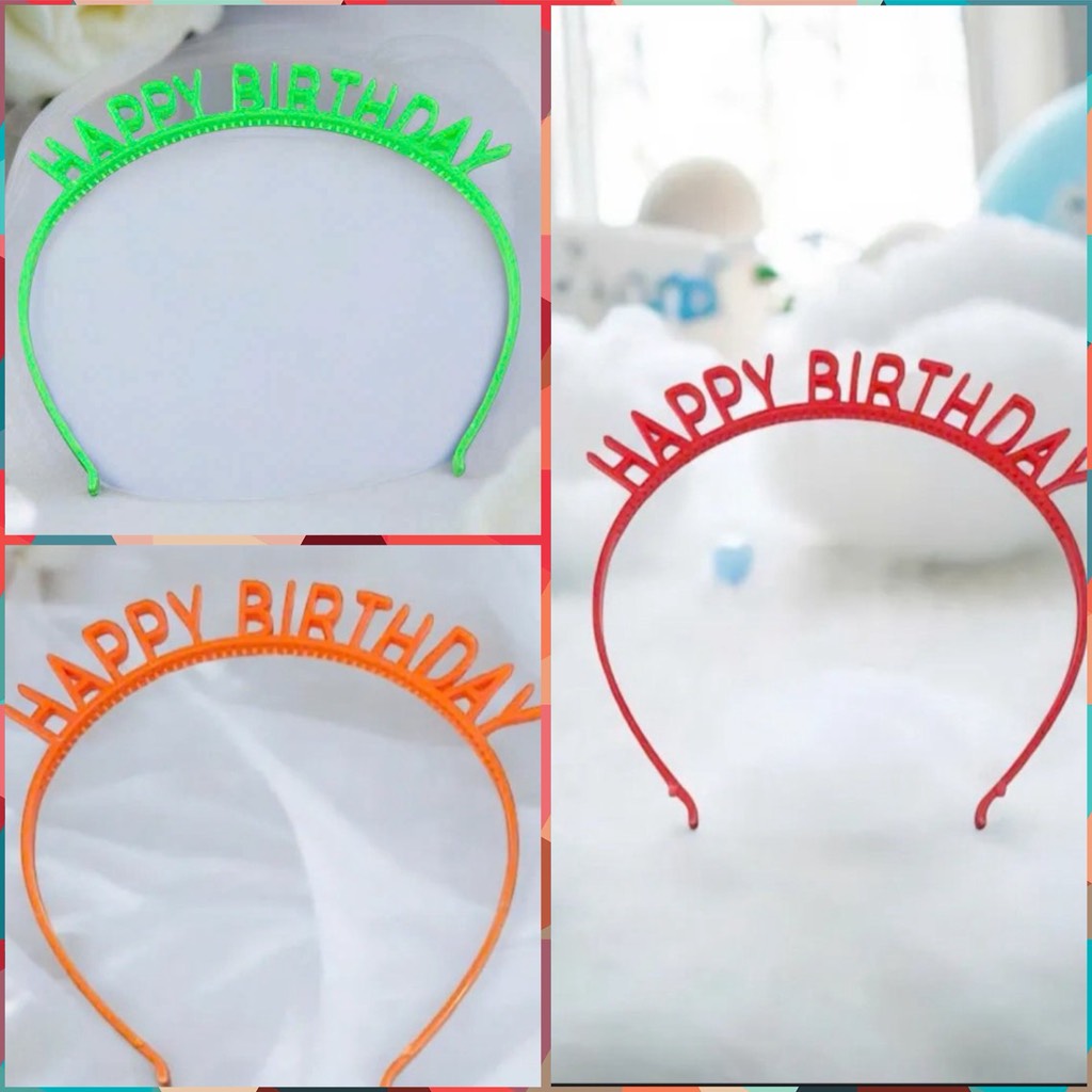Bờm tóc hình chữ Happy birthday
