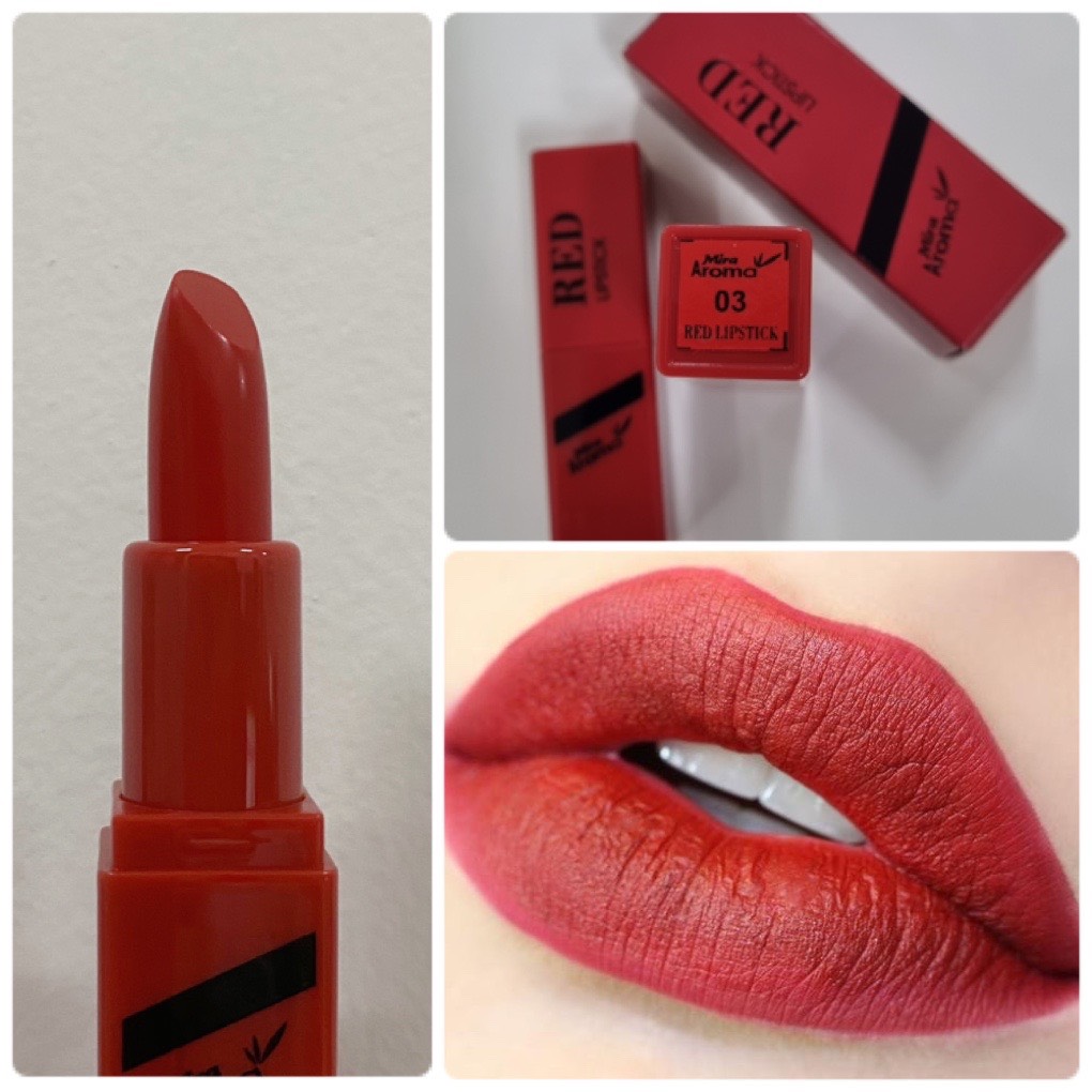 Son Môi Dạng Thỏi Dưỡng Ẩm Mira Aroma Red Lipstick # 01 2.2g