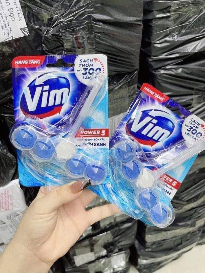 B8.12 Viên tẩy sạch khuẩn bồn cầu hương chanh thơm mát Vim power G