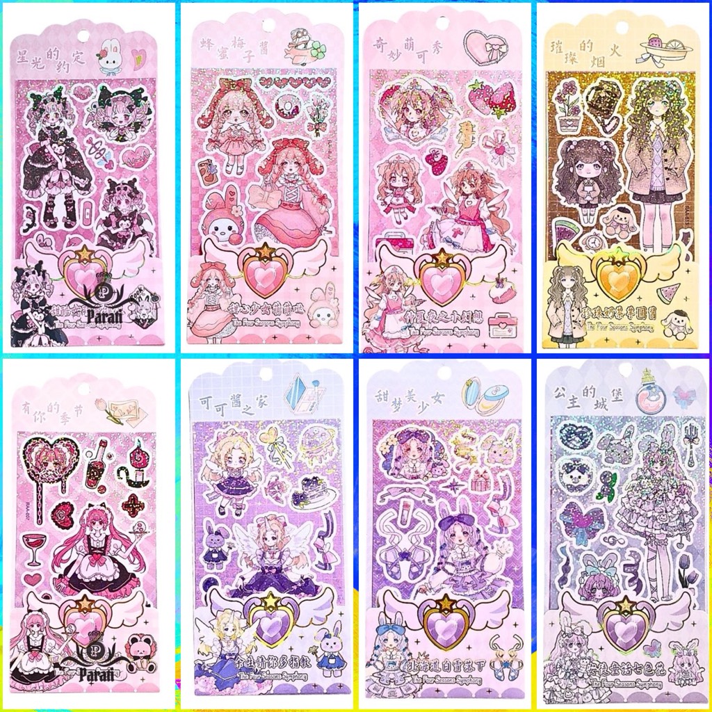 Sticker kim tuyến hình cô gái China