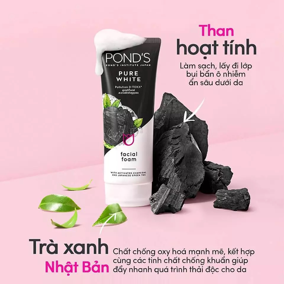Sữa rửa mặt Pond's đen than hoạt tính 100g