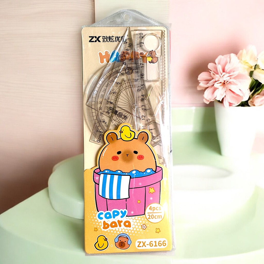 Bộ thước kẻ eke đo độ 4 món
