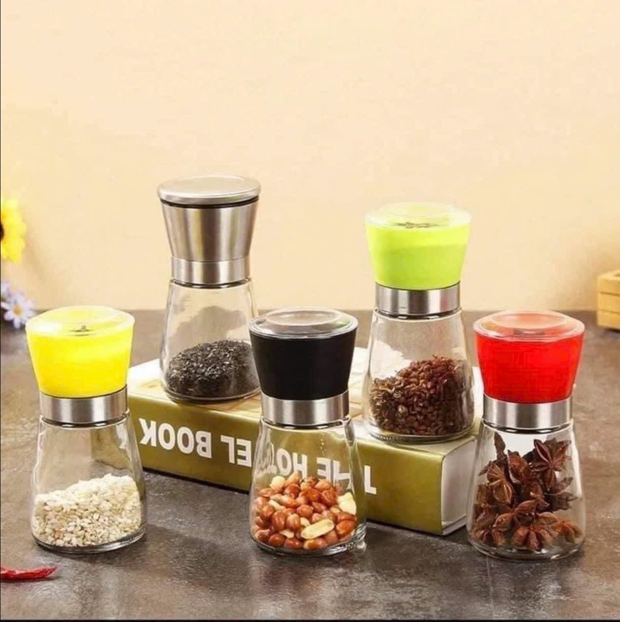 Lọ Xoay Tiêu Cầm Tay Thủy Tinh