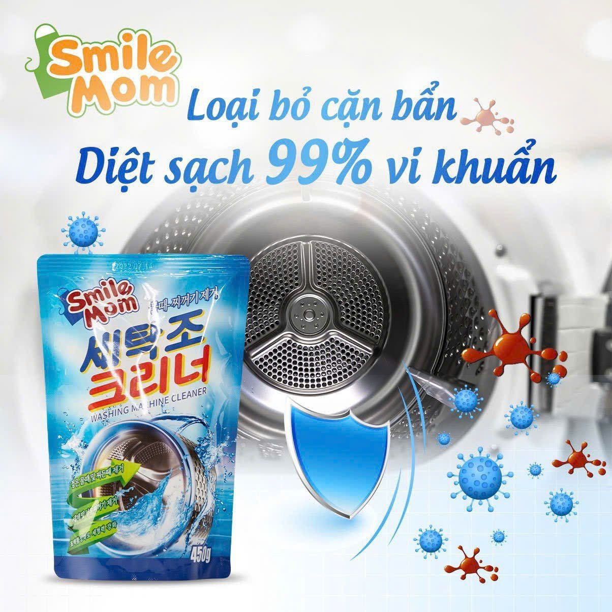 Bột Tẩy Lồng Giặt Smile Mom 450g