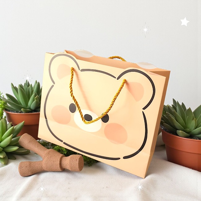 Túi giấy đựng quà ngang 24,5x19,5x9,5cm