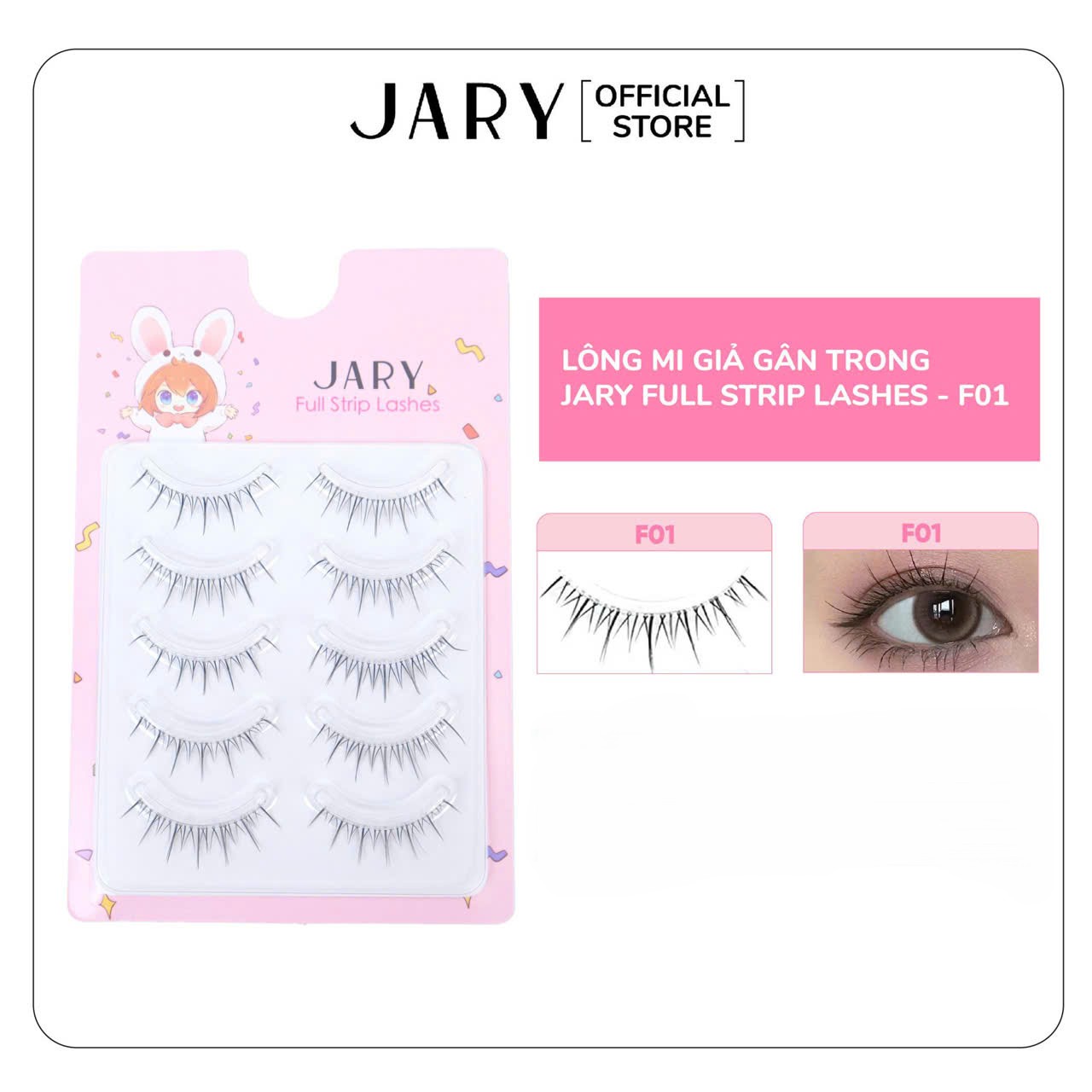 14.5.Lông mi giả gân trong JARY Full Strip Lashes (chưa có keo)