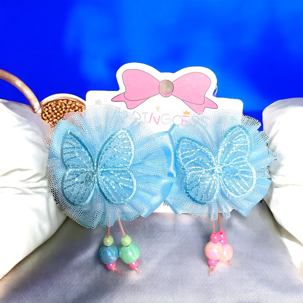 13.3 Set 2 kẹp mỏ vịt nơ (kẹp 4,5cm, nơ 6->7cm)