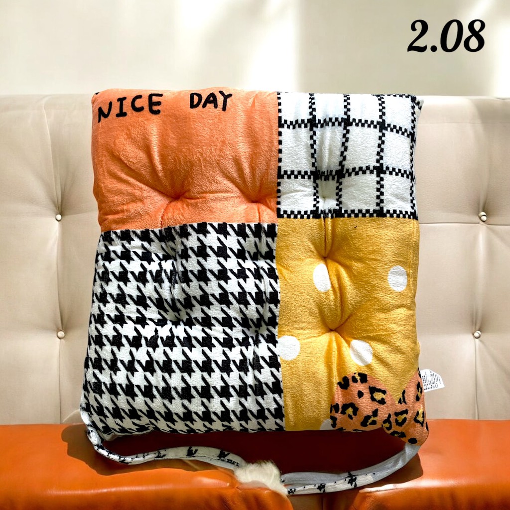 Đệm ngồi bệt hình vuông hoạt tiết mới 40x40cm