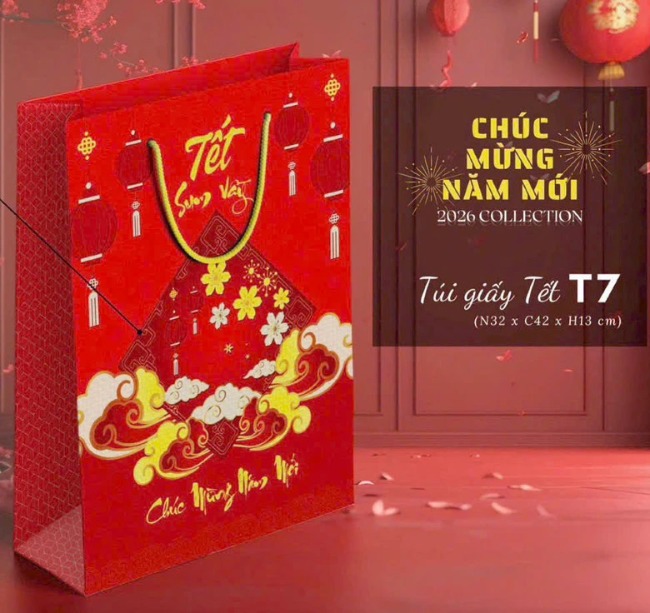 Túi giấy đựng quà cao cấp 32x42x13cm