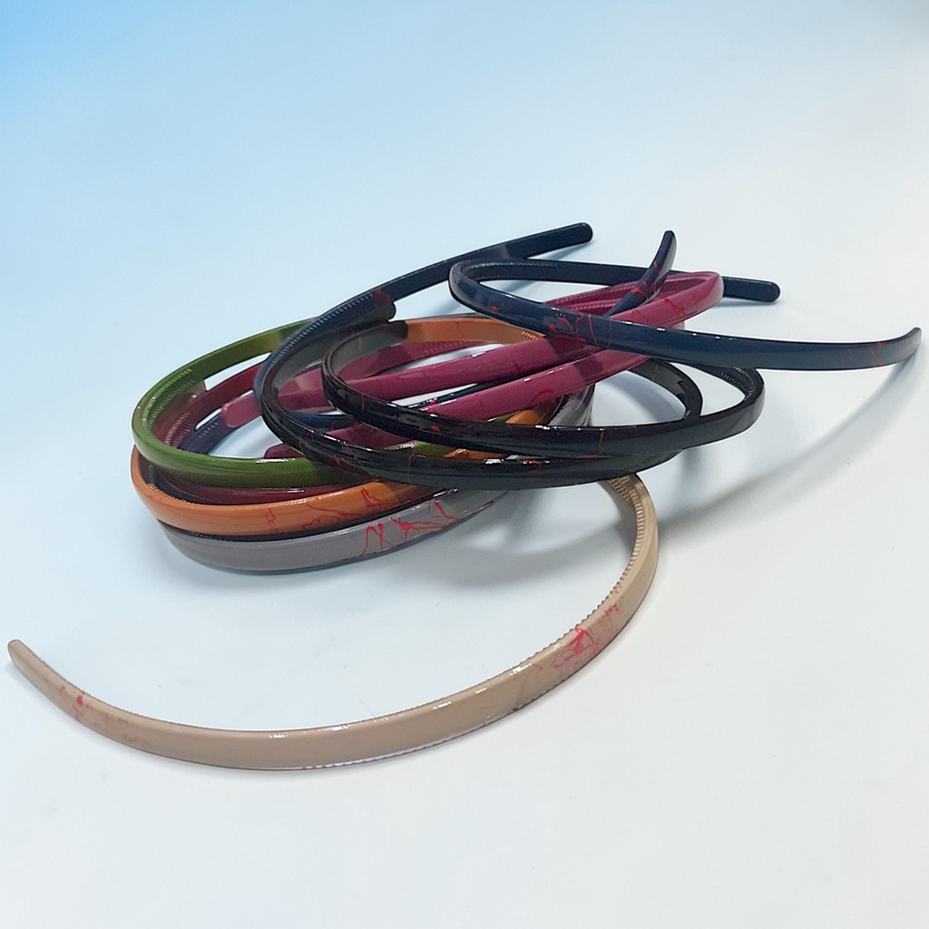 Băng đô cài tóc bản nhỏ nhiều màu