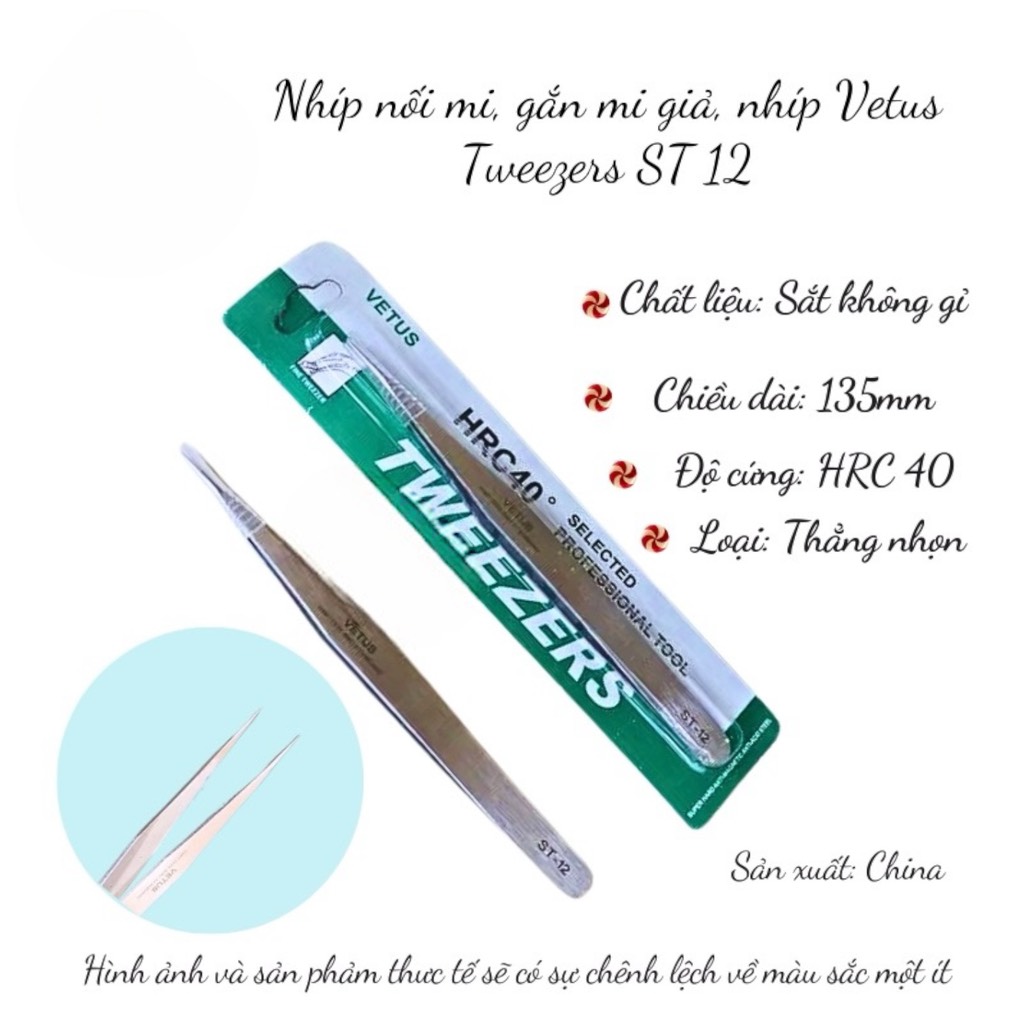 Nhíp nối mi, gắn mi giả, nhíp Vetus Tweezers