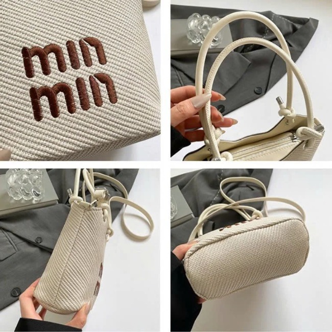 B7.3 Túi xách tay, đeo vai thêu chữ Min Min 22*17*9cm