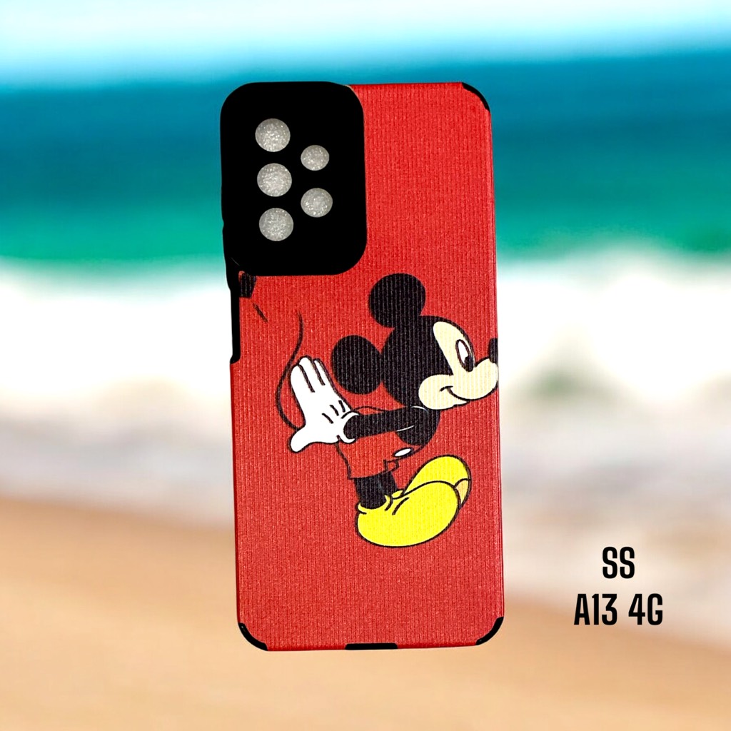 Ốp Lưng Điện Thoại Mềm Hình Chú Chuột Mickey Dễ Thương Màu Đỏ Cho Samsung