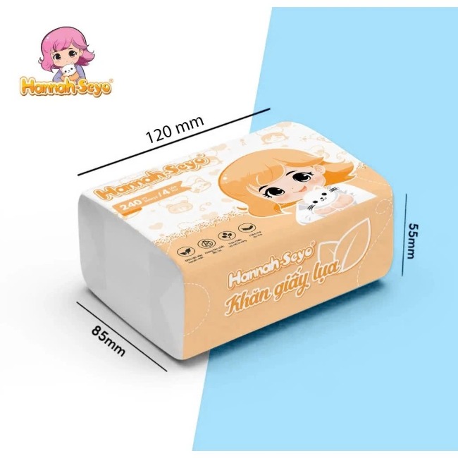 Khăn giấy lụa Hannad-Seyo (240 tờ /4 lớp)