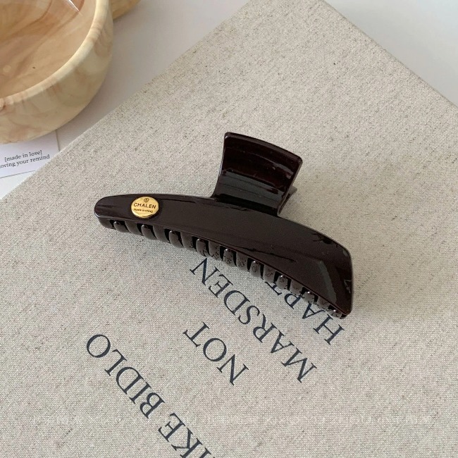 15.1 Kẹp dài nhãn vàng màu nâu, đen 11cm