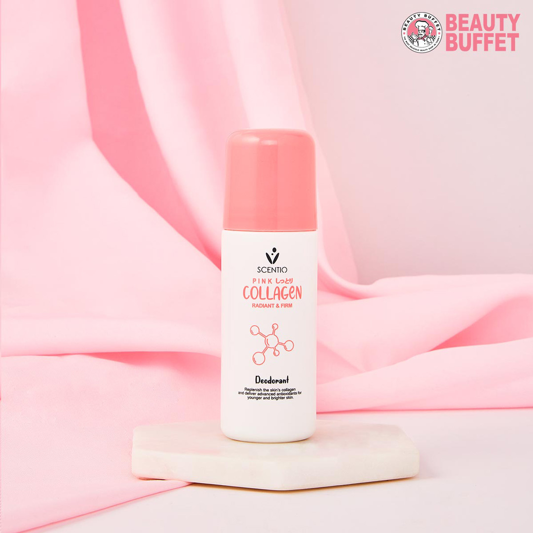 Lăn khử mùi và khô thoáng vùng da dưới cánh tay Scentio Pink Collagen 50ml (Thái Lan)