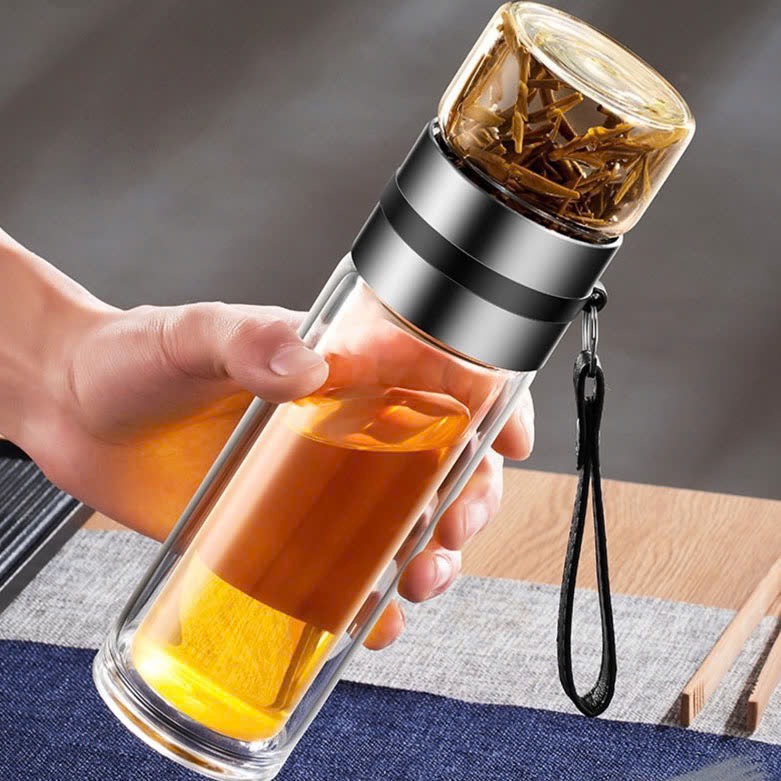 Bình pha trà thuỷ tinh 2 ngăn 450ml