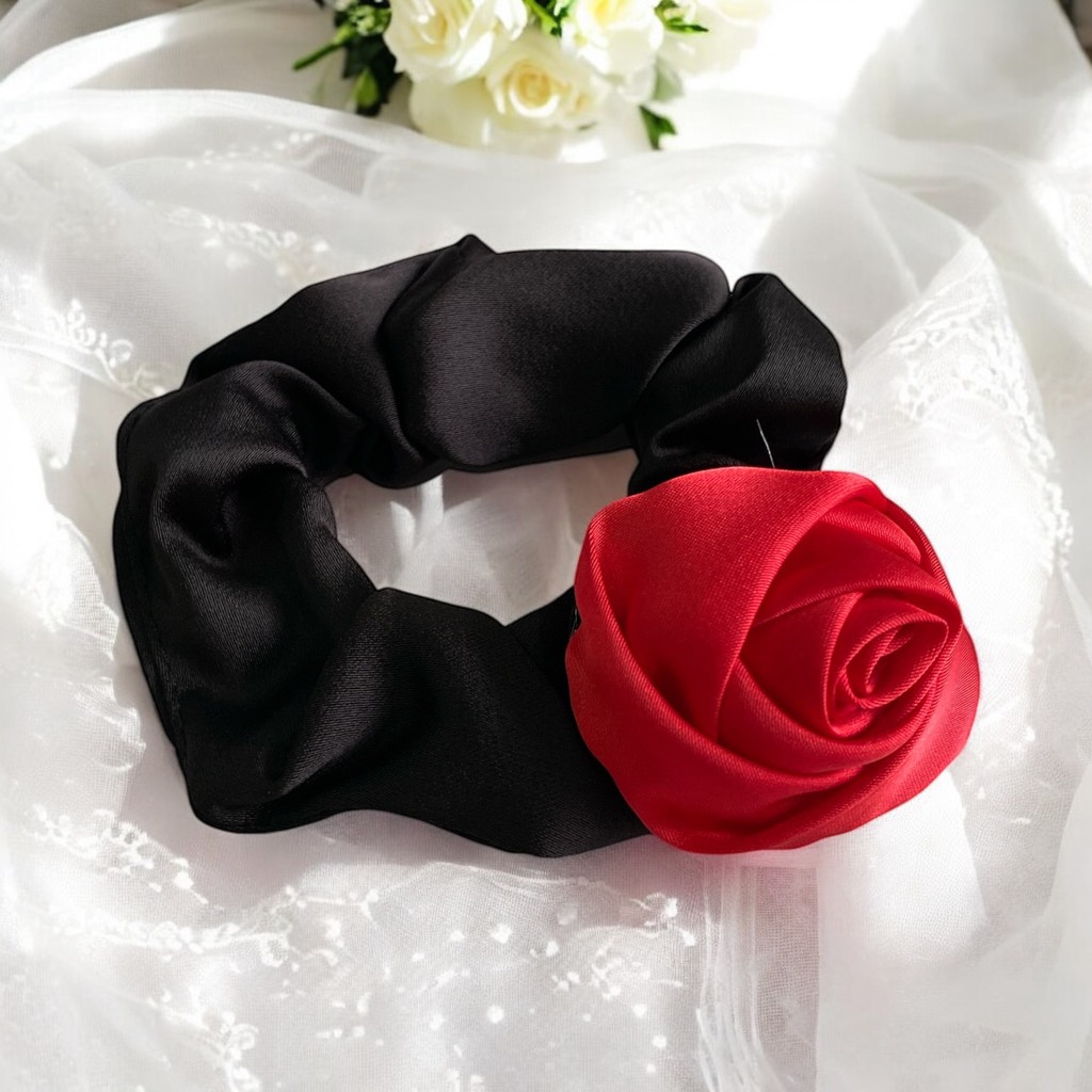 14.4 Dây cột tóc vải hoa hồng