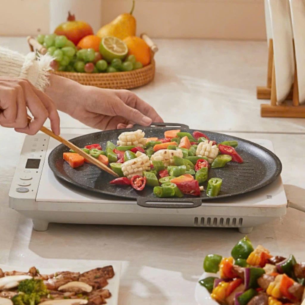 Chảo nướng chống dính không dầu PC Hàn Quốc size 34cm