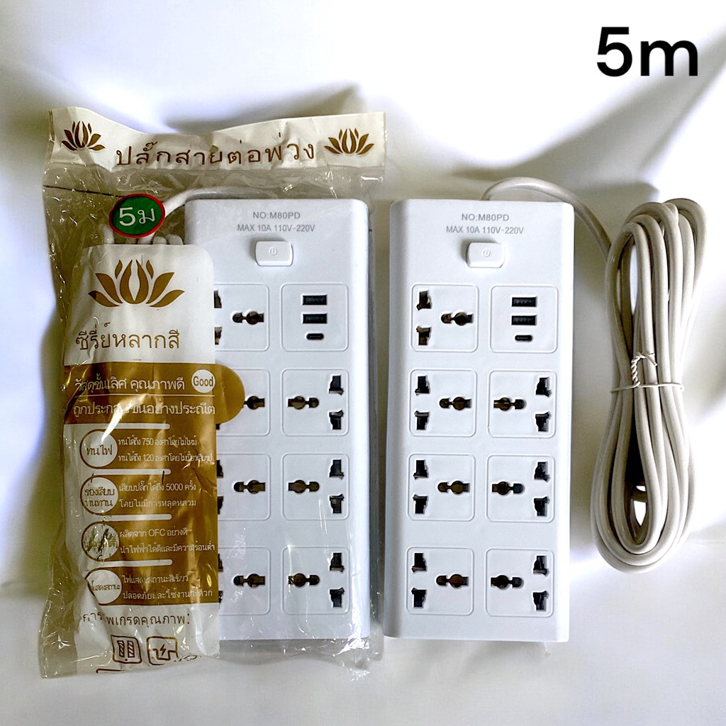 CT4. Ổ Cắm Điện Trắng 21 Lỗ 2 Cổng Usb 1Type C