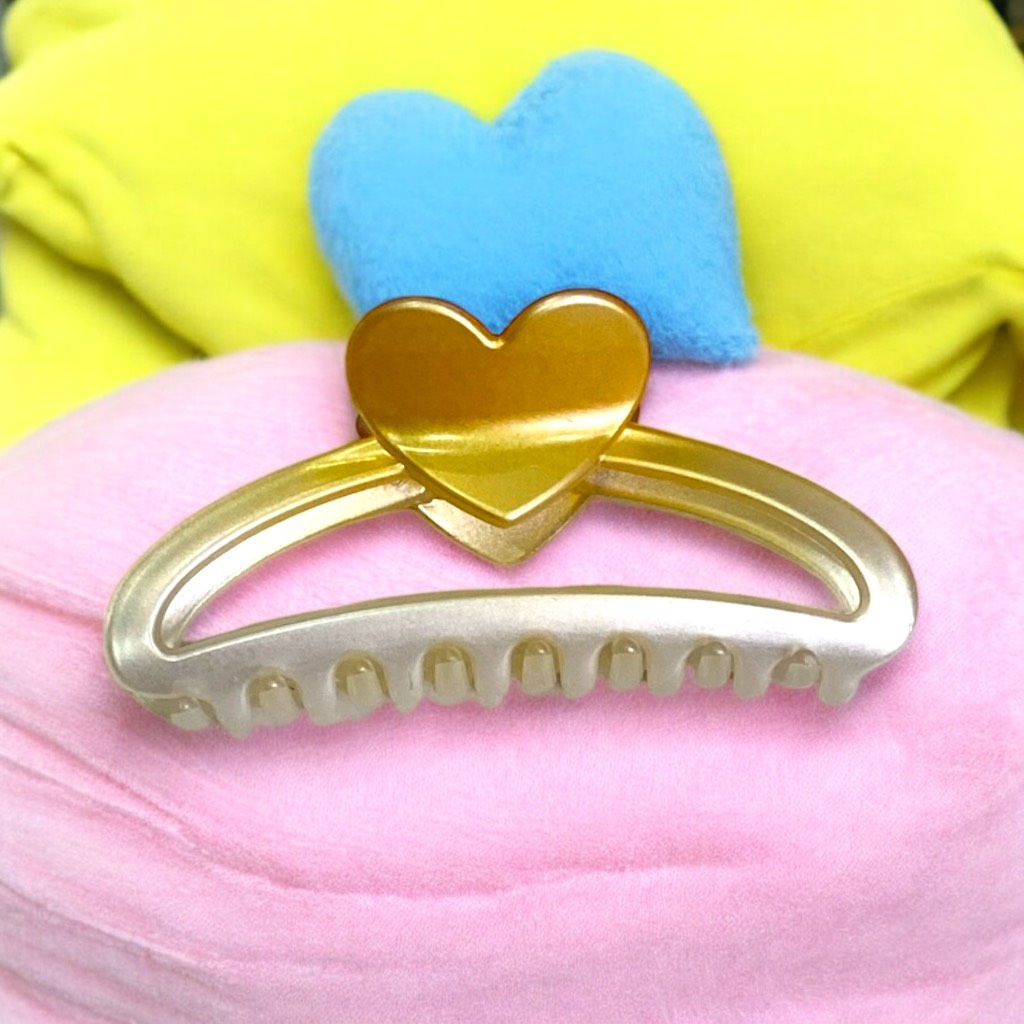 T3.Kẹp tóc càng cua bán nguyệt trái tim 12cm