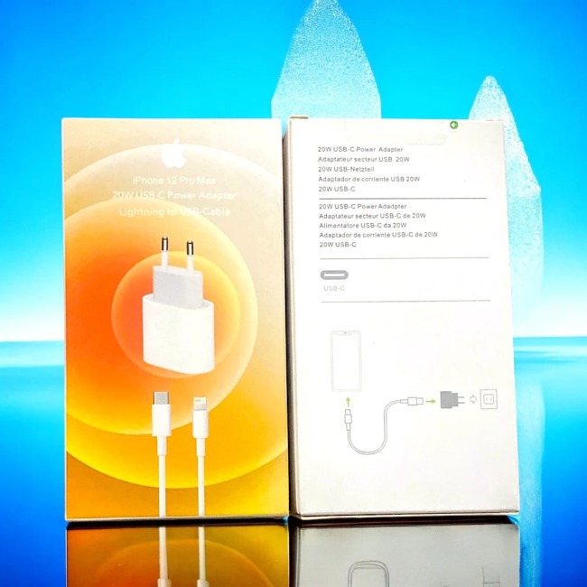 Bộ Sạc Iphone 12 Promax 20W USB-C Power Adapter Lightning To USB-Cable
