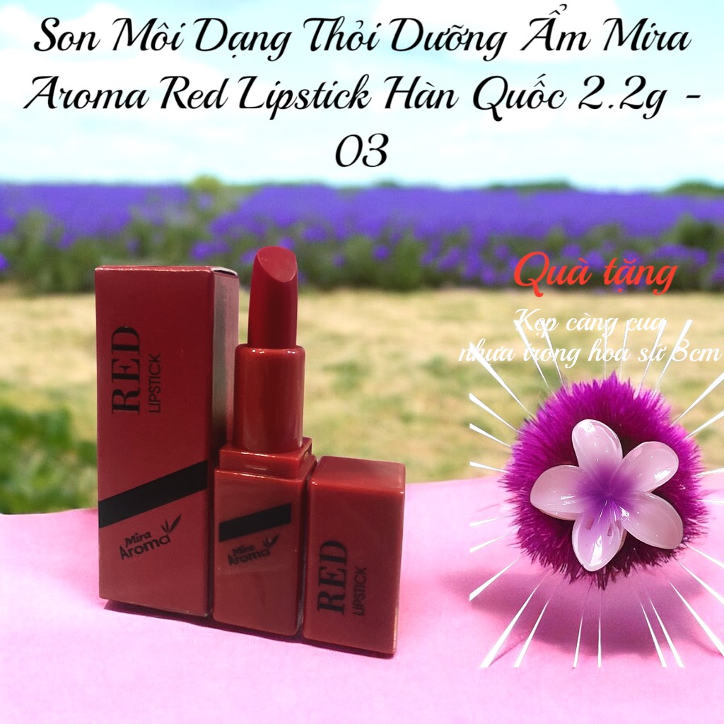 Son Môi Dạng Thỏi Dưỡng Ẩm Mira Aroma Red Lipstick Hàn Quốc 2.2g